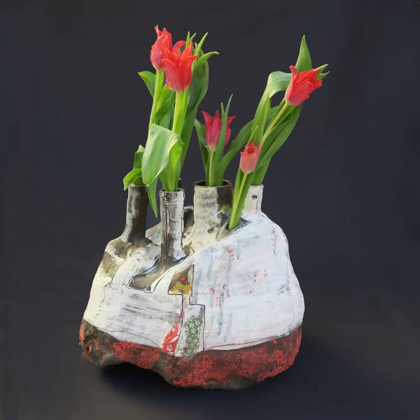 Sculpture et tulipiere